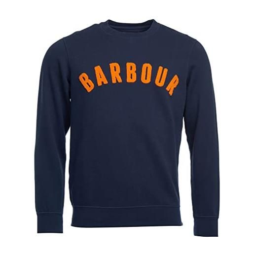 Barbour prep logo crew sweatshirt navy, blu, m