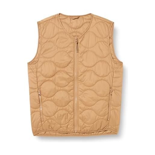 United Colors of Benetton gilet 2ba2uj004, gilet a piumino uomo, marrone chiaro 34a, el