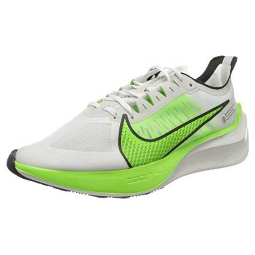 Nike zoom gravity, running shoe uomo, grigio platinum tint electric green black white 003, 45 eu