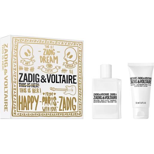 Zadig&Voltaire cofanetto this is her edp this is her edp 50ml+ crema corpo
