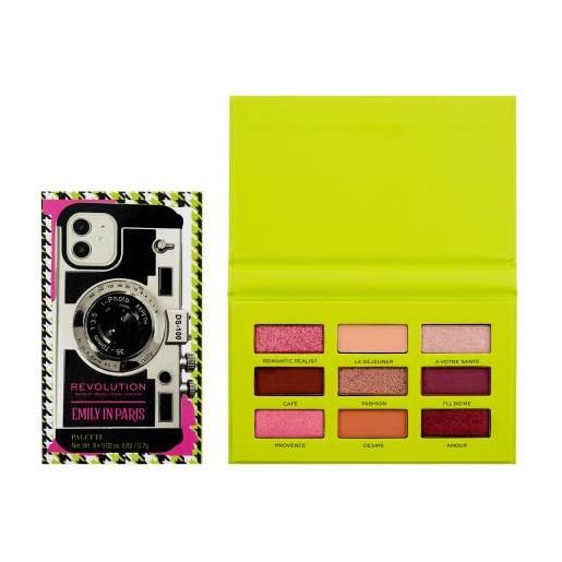 Makeup Revolution London emily in paris camera queen eyeshadow palette palette con 9 ombretti 6.3 g