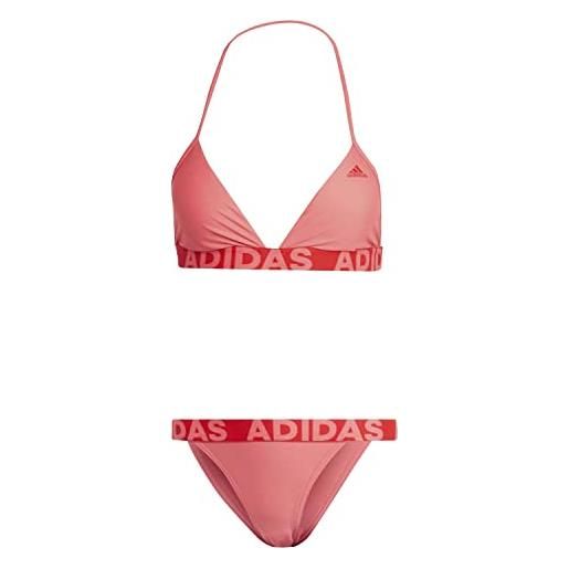 Adidas neckholder biki, costume da nuoto donna, semi turbo/vivid red, 48