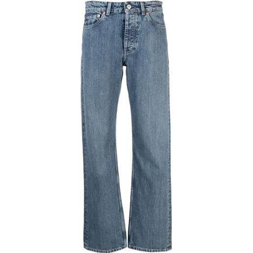 OUR LEGACY jeans linear dritti con vita media - blu
