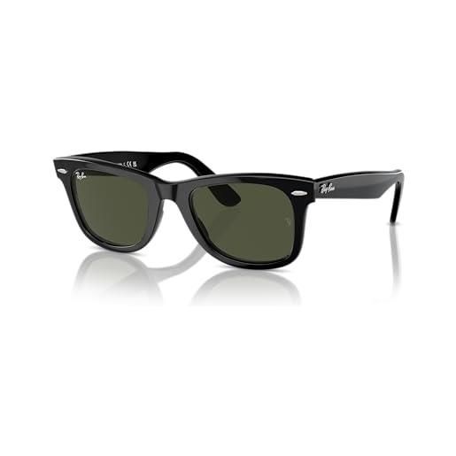 Ray-Ban occhiali da sole original wayfarer rb 2140 black/g- classic green 54/18/150 unisex
