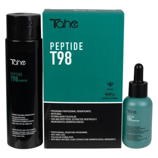 TAHE kit anti-caduta con concentrato 50 ml e shampoo peptide t98