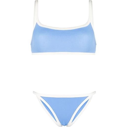 Lisa Marie Fernandez bikini con bordo a contrasto - blu