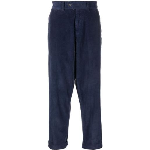 Mackintosh pantaloni affusolati a coste - blu