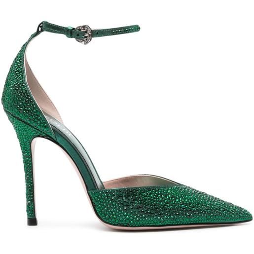 Gedebe pumps con cristalli 80mm - verde