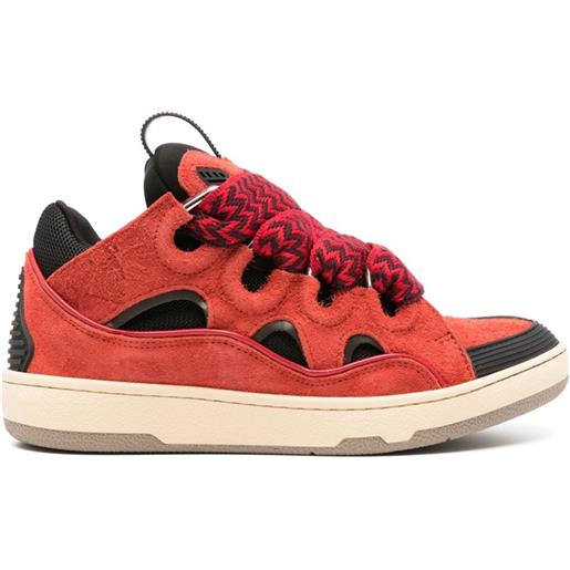 Lanvin sneakers curb in pelle - rosso