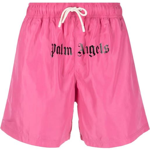 PALM ANGELS shorts da mare con logo