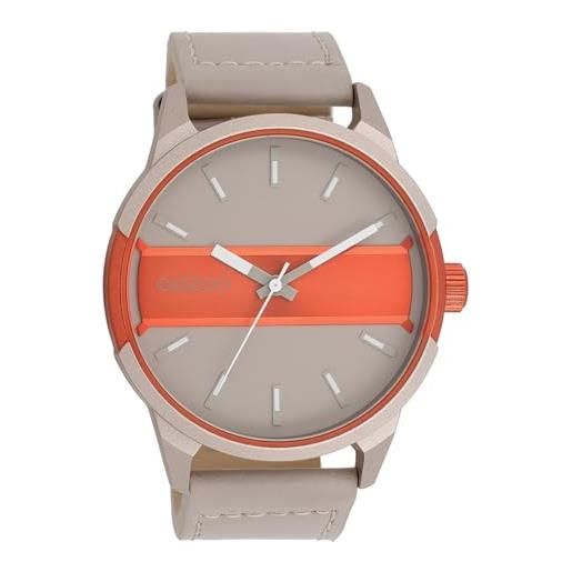 Oozoo timepieces c11230_c11234_parent orologio da uomo | orologio da polso da uomo di alta qualità | orologio analogico da uomo, sabbia/arancione fluo/arancione fluo/bianco