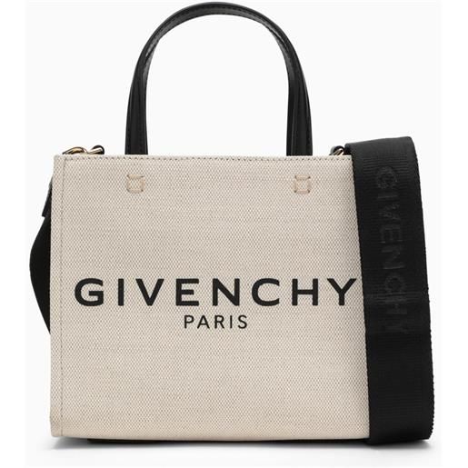 Givenchy borsa tote g mini beige in tela