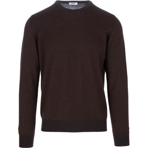 JURTA | maglione leggero lana merino marrone scuro