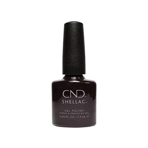 Creative Nail Design cnd - smalto shellac color coat fedora, 7,3 ml, colore: marrone scuro opaco