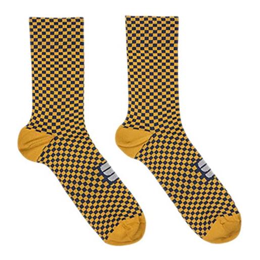 Sportful 1122021 checkmate socks calzini unisex liquorice blue sea s