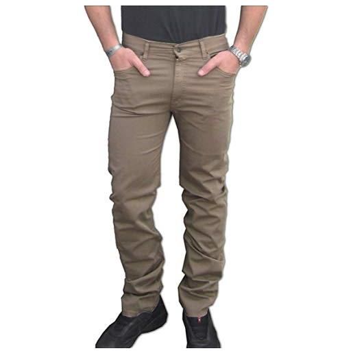 CAMICIE & dintorni pantalone holiday jeans (pesantezza media - autunno/inverno) uomo cotone tg. 46 48 50 52 54 56 58 60 made in italy elasticizzati comfort (50, grigio)