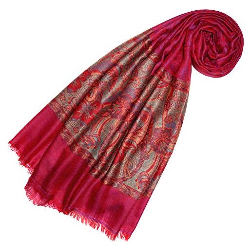 Lorenzo cana 78365 - sciarpa da donna in cashmere, 100% cashmere, 70 x 200 cm, motivo cachemire, elegante e morbida, colore: rosso