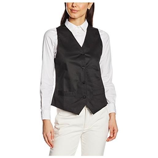 Premier workwear ladies hospitality waistcoat gilet, nero (black), medium donna