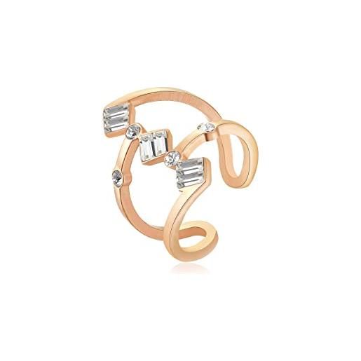 Brosway anello a fascia donna in acciaio, anello donna collezione juice - bju34b
