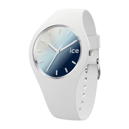 Ice-watch - ice sunset marine silver - orologio bianco da donna con cinturino in silicone - 020635 (medium)