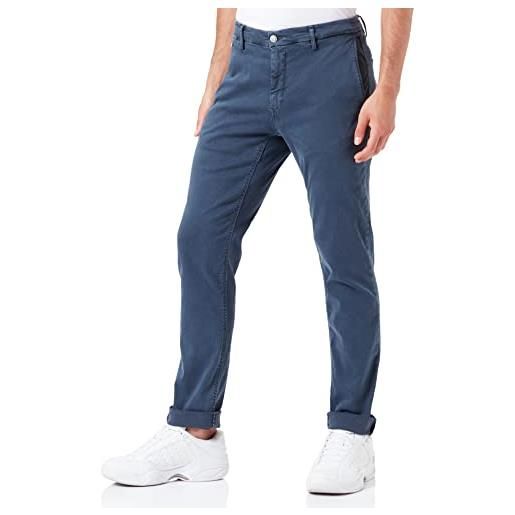 Replay pantaloni benni chino da uomo regular-fit hyperflex con elasticità, nero (nero 040), 32w / 30l