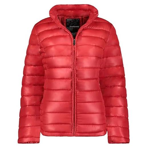 Geographical Norway annecy basic lady - giacca donna imbottita calda autunno-invernale - cappotto caldo - giacche antivento a maniche lunghe - abito ideale (rosso l)