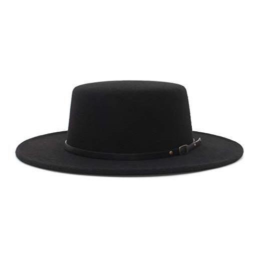 EOZY cappello fedora classico in feltro da donna e da uomo, a tesa larga, cappello jazz panama, casual, per feste e chiese, style-e. , 7.125