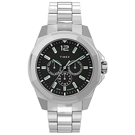 Timex orologio multi-quadrante quarzo uomo con cinturino in acciaio inossidabile tw2u42600