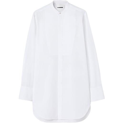 Jil Sander camicia senza colletto - bianco