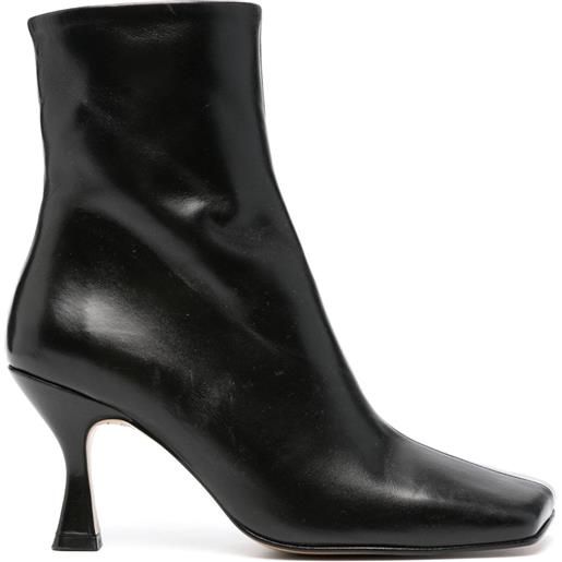 Souliers Martinez stivaletti in pelle tatiana 80mm - nero