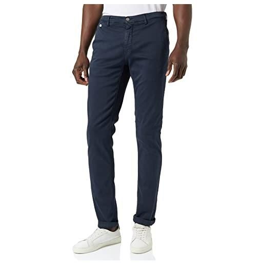 Replay pantaloni chino da uomo benni regular-fit hyperflex con elasticità, blu (blu 010), 28w / 32l