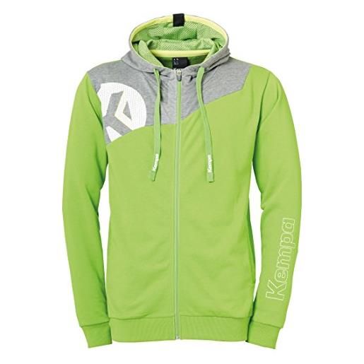 Kempa core 2.0 - giacca con cappuccio, per adulti, colore: verde/grigio scuro melan, l