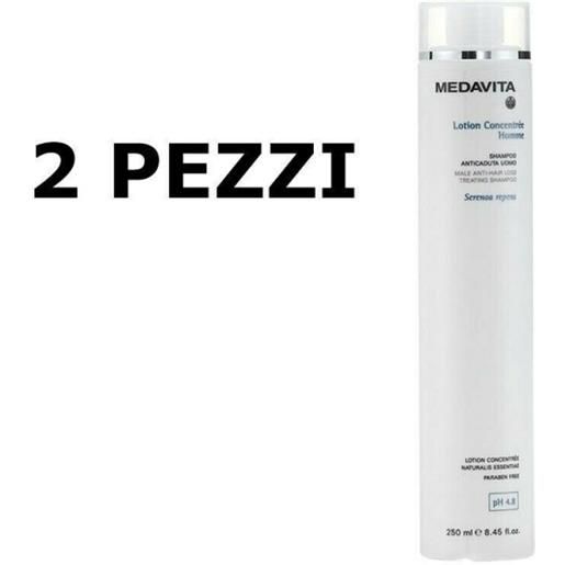 Medavita lotion concentree homme shampoo anticaduta uomo 250ml 2 pezzi - shampoo anti-caduta uomo capelli fragili