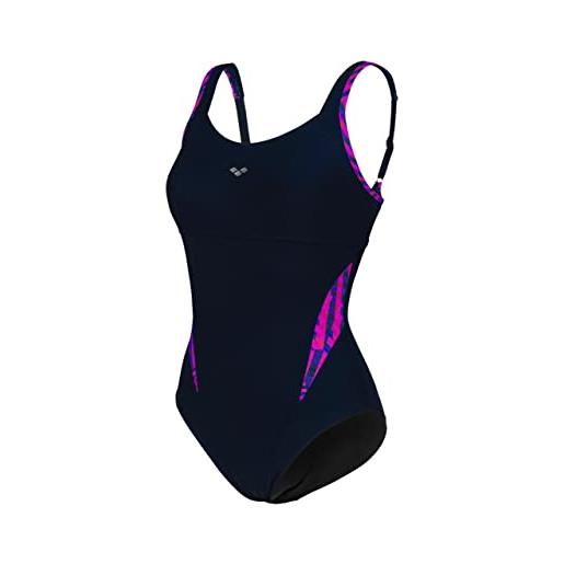 ARENA women's bodylift swimsuit cloe strap back c-cup, intero donna, navy-navy multi, 42