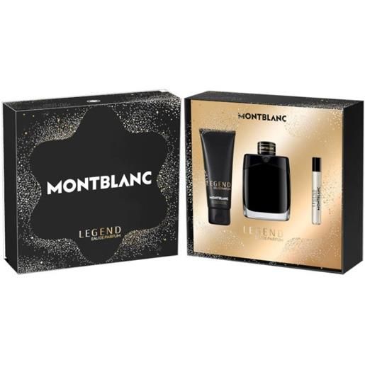 MONT BLANC cofanetto legend - eau de parfum 100 ml + edp travel size 7,5 ml + shower gel 100 ml