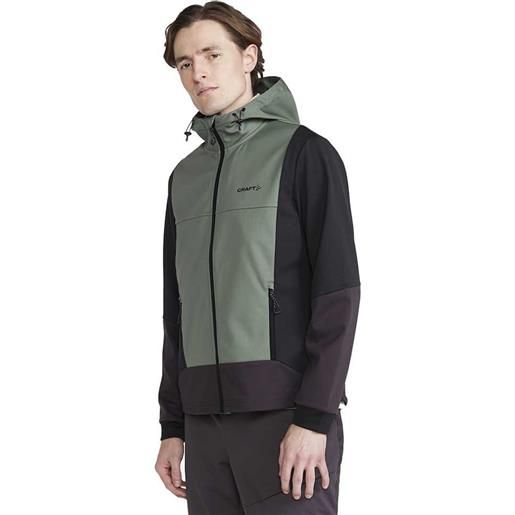 Craft core backcountry hood jacket verde, grigio m uomo