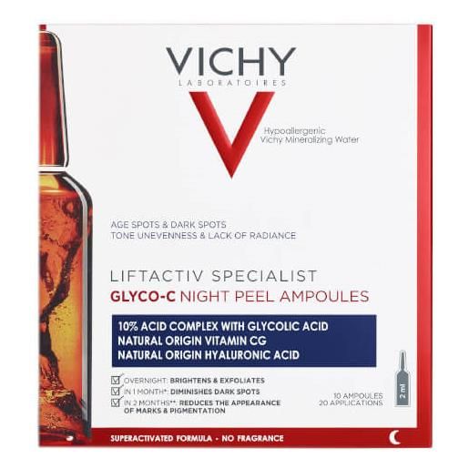 Vichy trattamento contro le macchie di pigmento fiala liftactiv specialist glyco-c (night peel ampoules) 10 x 2 ml