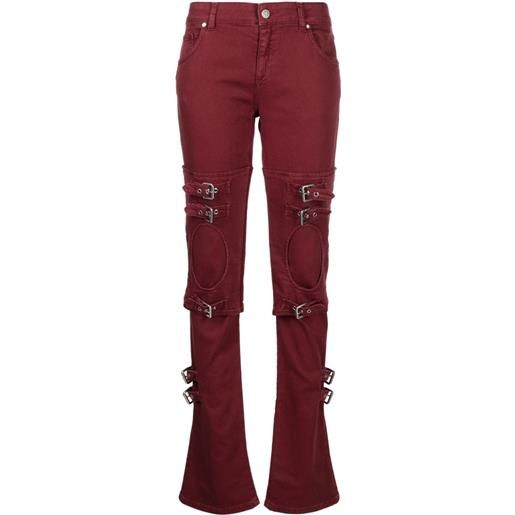 Blumarine jeans con dettaglio cut-out - rosso