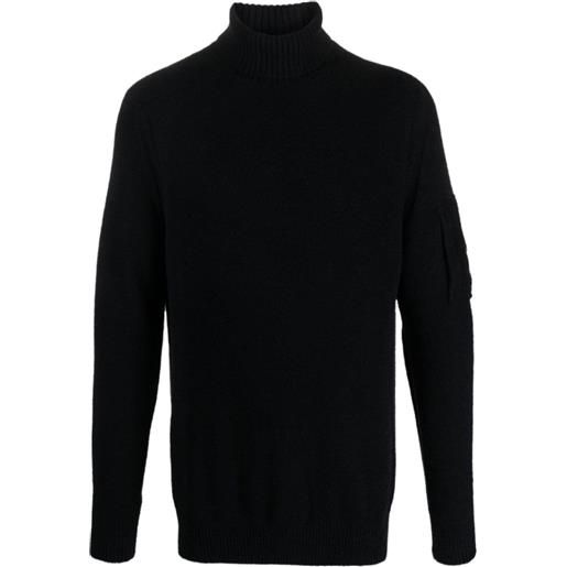 C.P. Company maglione con applicazione - nero