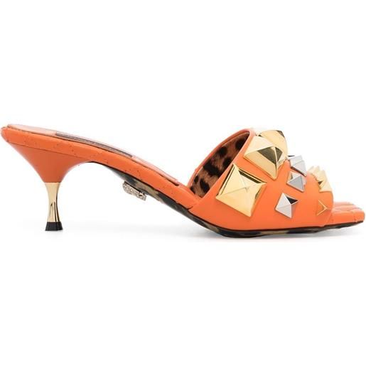 Philipp Plein sandali con punta quadrata - arancione