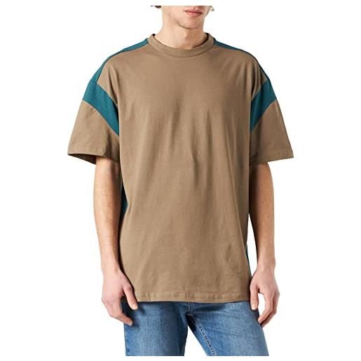 Urban Classics maglietta attiva t-shirt, darkkhaki/teal, 3xl uomo