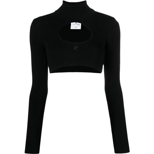 Courrèges maglione con dettaglio cut-out - nero