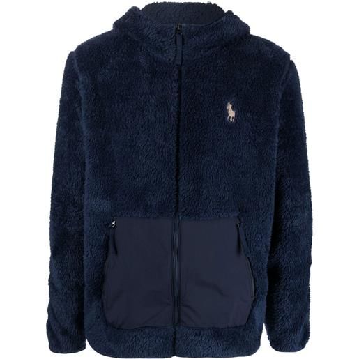 Polo Ralph Lauren giacca con zip polo pony - blu