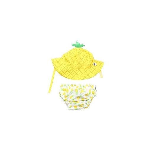 Zoocchini costumino contenitivo e cappellino ananas upf 50+ (6-12 mesi)