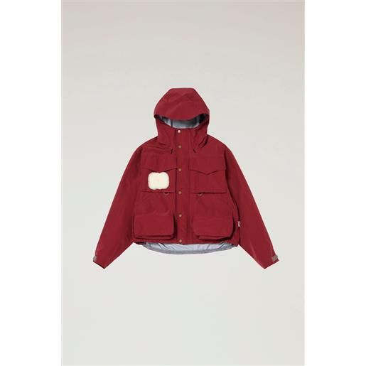 Woolrich uomo giacca in gore-tex impermeabile rosso taglia m
