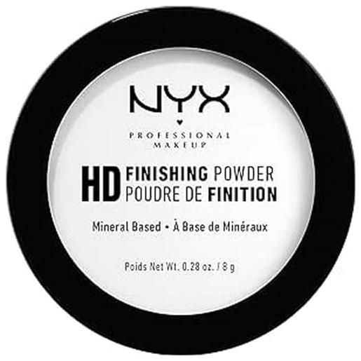 Nyx professional makeup high definition finishing powder, cipria in polvere compatta, opacizzante, finish matte, tonalità translucent