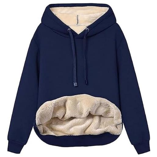 Lupy felpa con cappuccio da donna autunno inverno giacca donna di base spessa e calda maglione maglione in pile maglione felpa sportiva