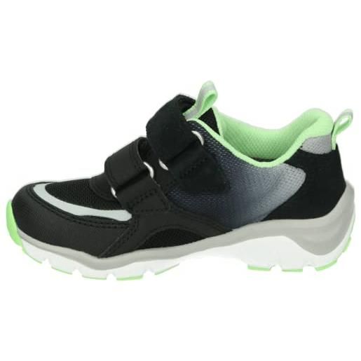 Superfit sport5, scarpe da ginnastica, nero verde chiaro 0020, 30 eu larga