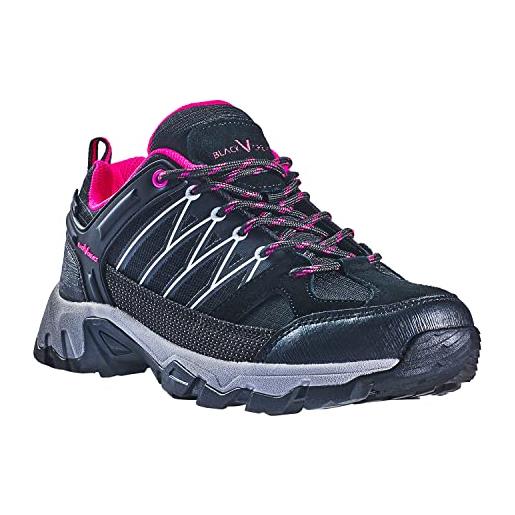 Black Crevice scarpe da trekking da donna i scarpe da trekking low cut i scarpe da escursione impermeabili i pregiate scarpe sportive da outdoor i scarpe imbottite donna con ammortizzazione