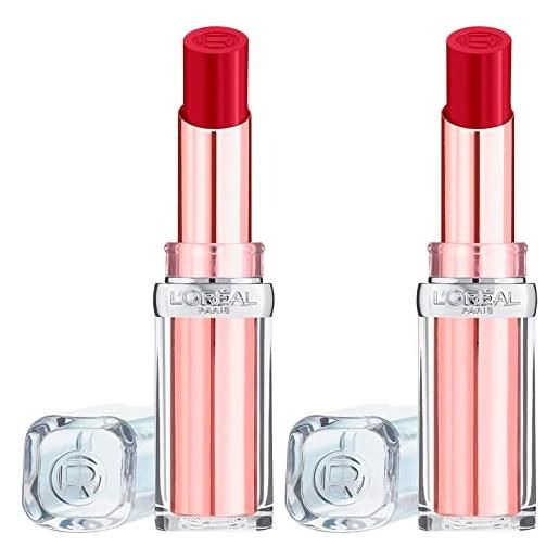 L'Oréal Paris color riche glow paradise rossetto idratante effetto brillante colore 353 mulberry estatic per labbra secche e sensibili - 2 rossetti